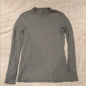 Long sleeved waffle grey T-shirt